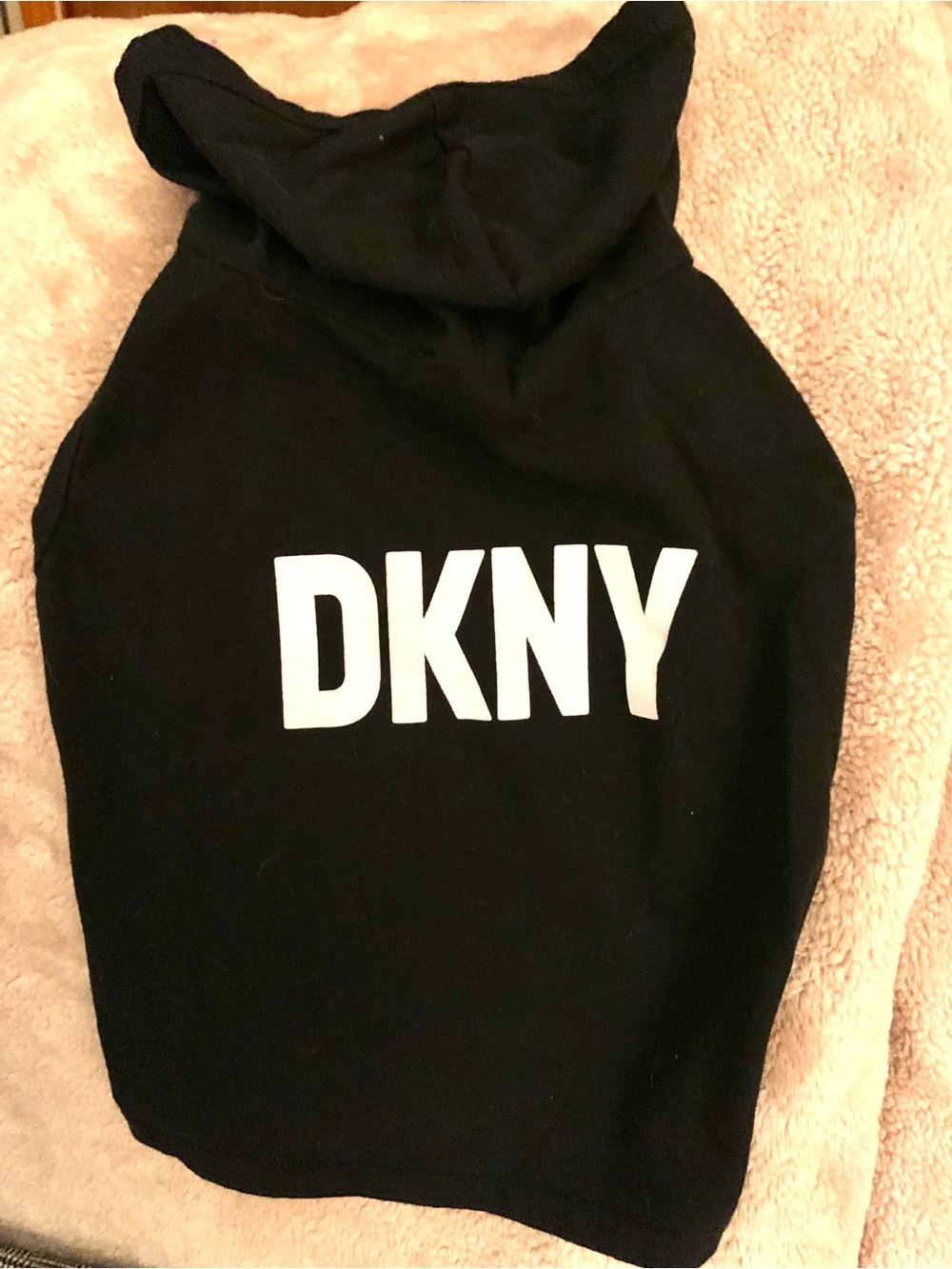 Dkny Black Dog Hoodie with White Logo